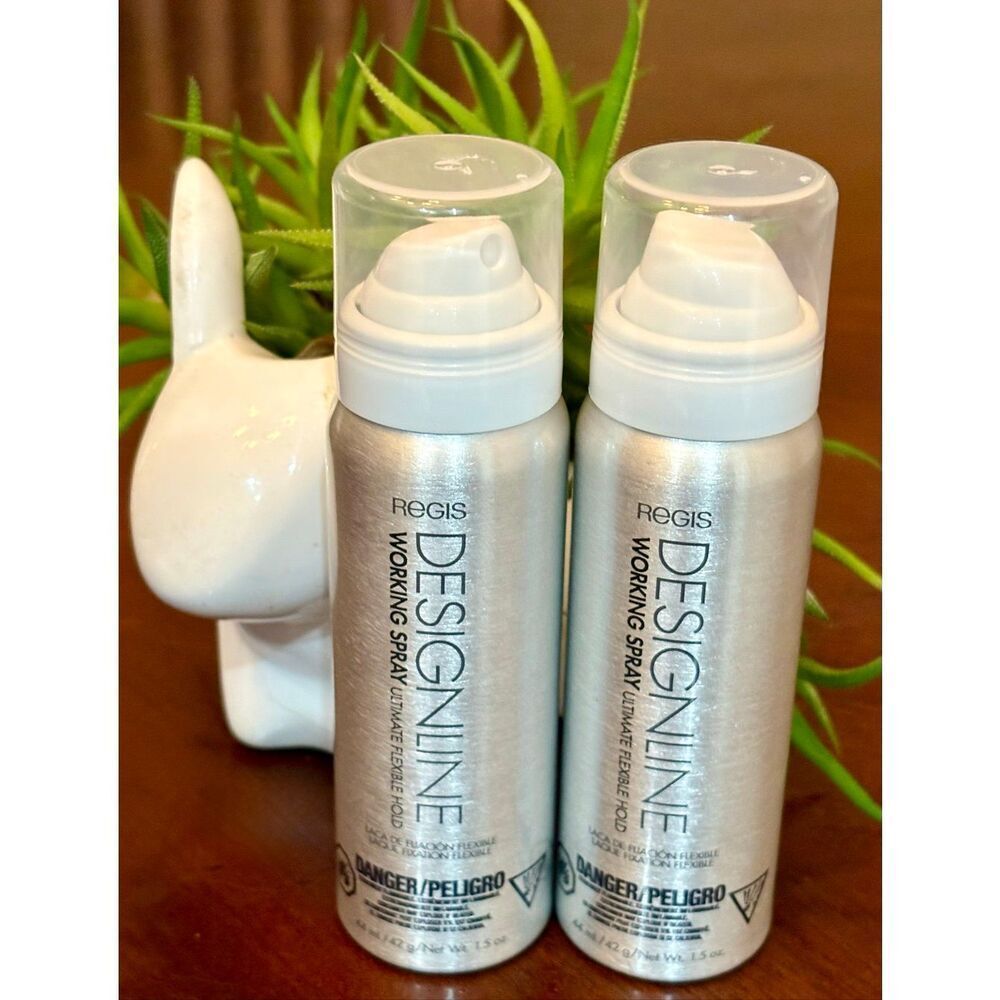REGIS - NWT - Lot of 2 Cans "Designline Working Spray"/Travel Size/1.5 oz Each